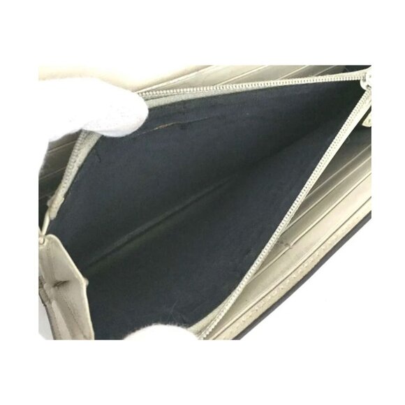 👛  AUTHENTIC GUCCI GG LOGO PVC LEATHER LONG BILFOLD WALLET - Picture 6 of 7